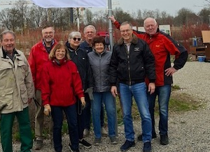 Vorbereitung des Pavillons für das neue Jahr